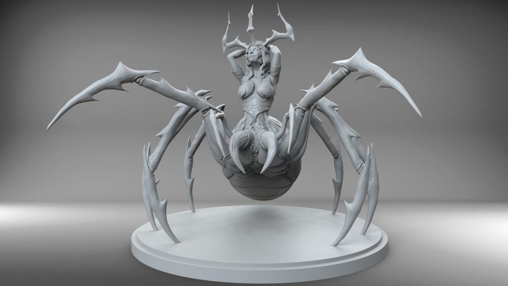 Statue of the Spider Queen Art by Davide Gordon