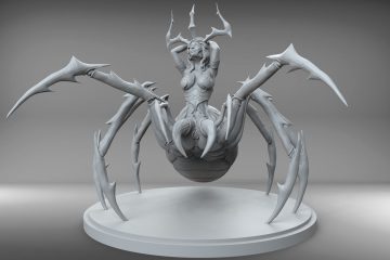 Statue of the Spider Queen Art by Davide Gordon