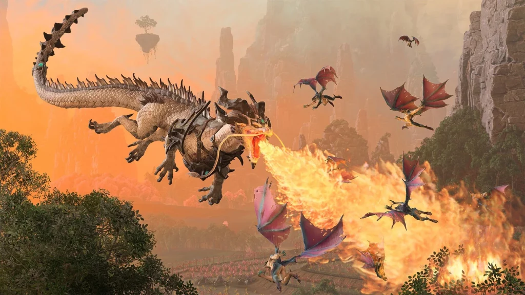 Swarm of flying dragons